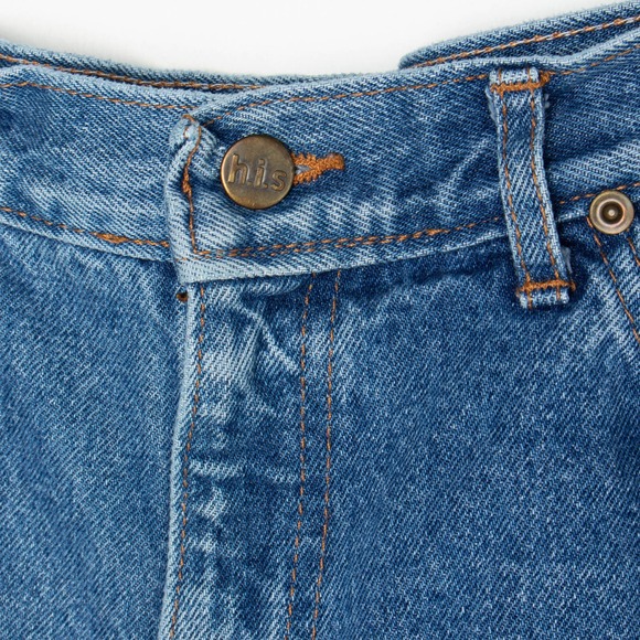 Vintage 70s H.I.S. Denim Cut-Off Jean Shorts High Waist Size L - Picture 7 of 7